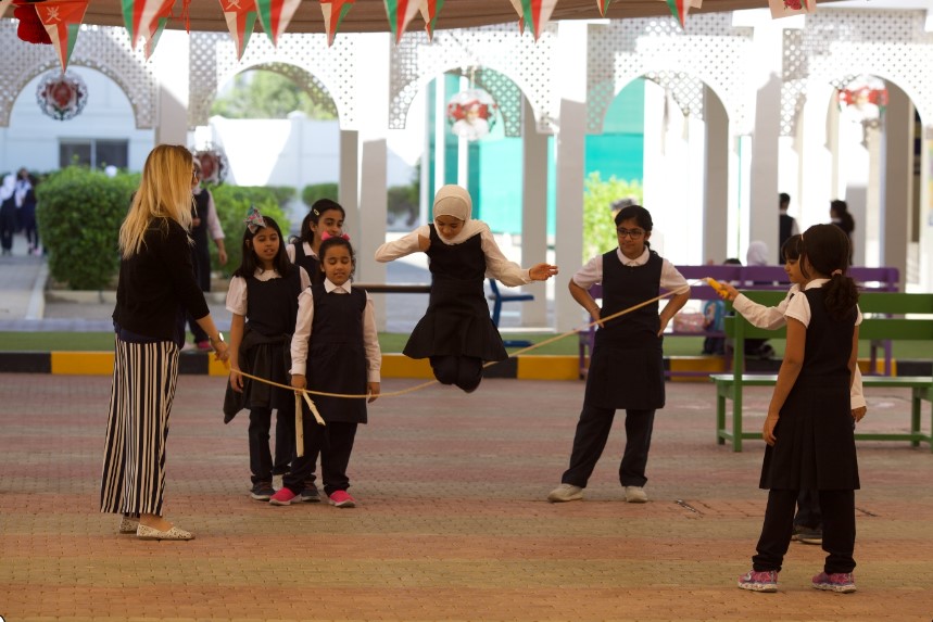 International school in Oman, kids playing