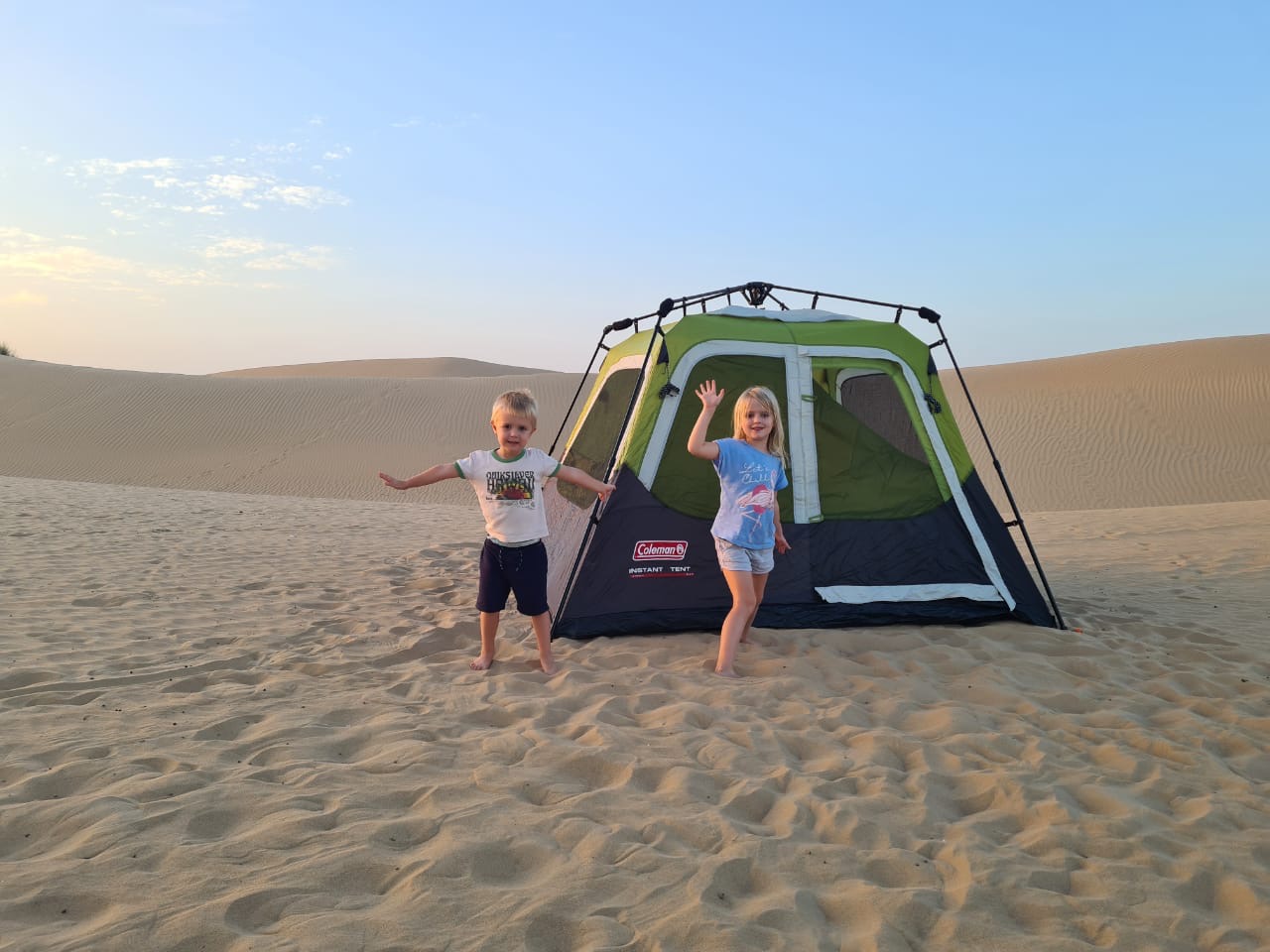 Camping in the dunes