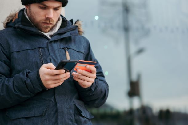 Man with smartphone