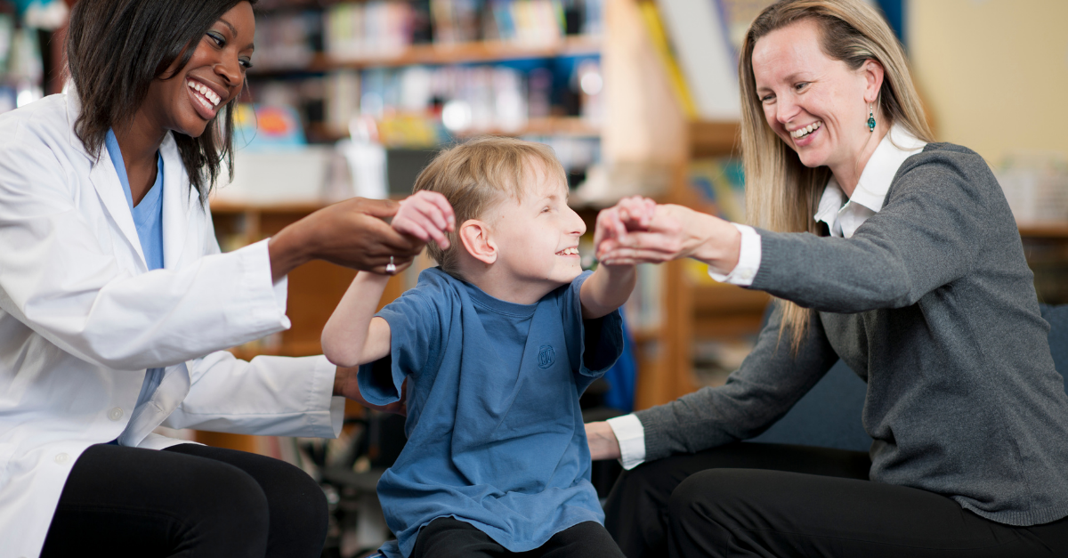 Student receiving support from teacher