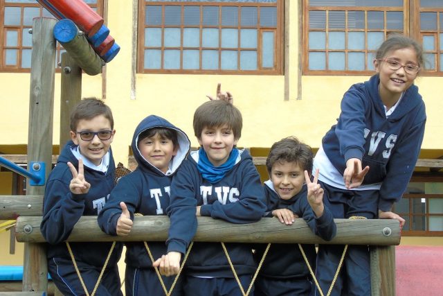 Students on playground