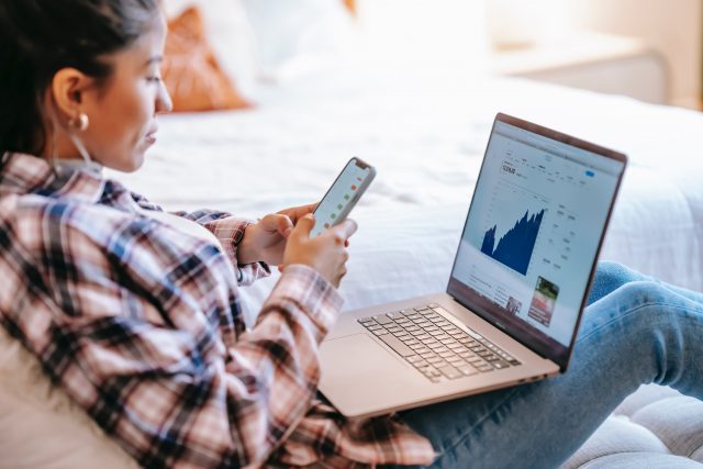 Woman with laptop