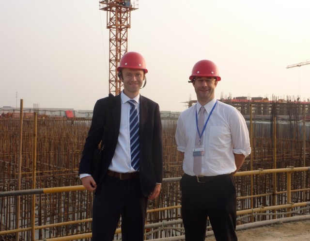 At the impressive new site of Oxford International College Changzhou with the Head, Olly Wells