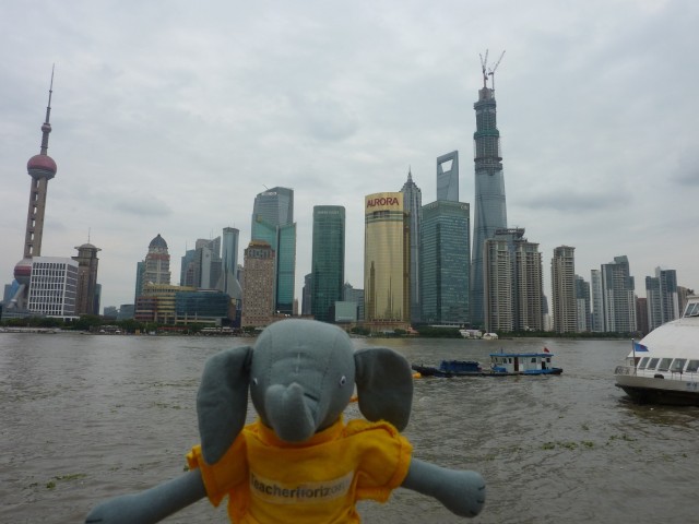 Eddie takes in the extraordinary skyline in Shanghai, such a great city