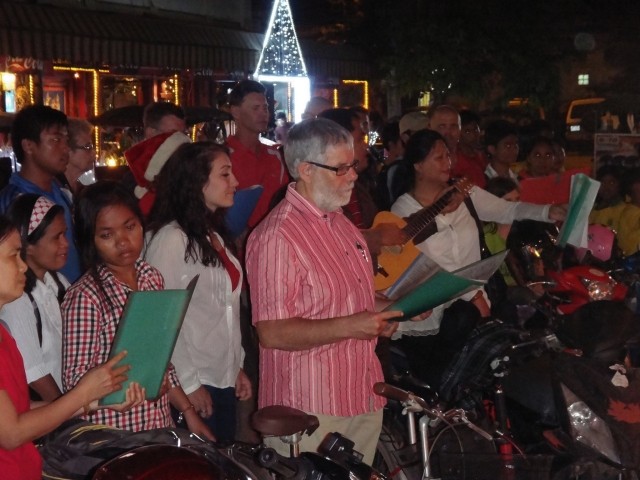 Carol singers in Siem Reap