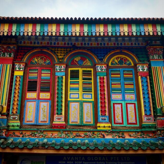 Vibrant, colourful traditional architecture.