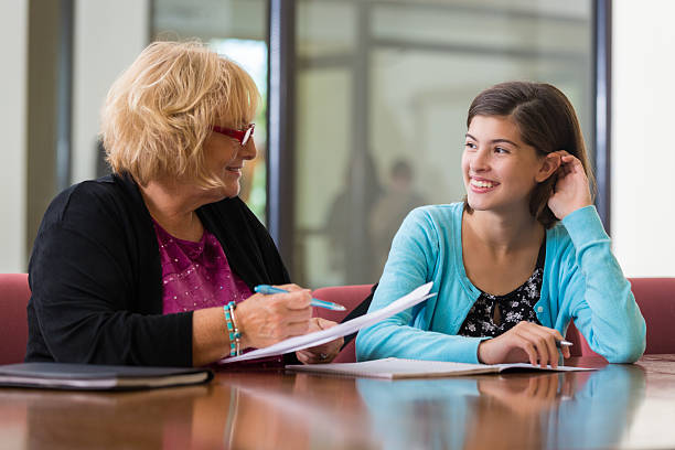 Counselor and student