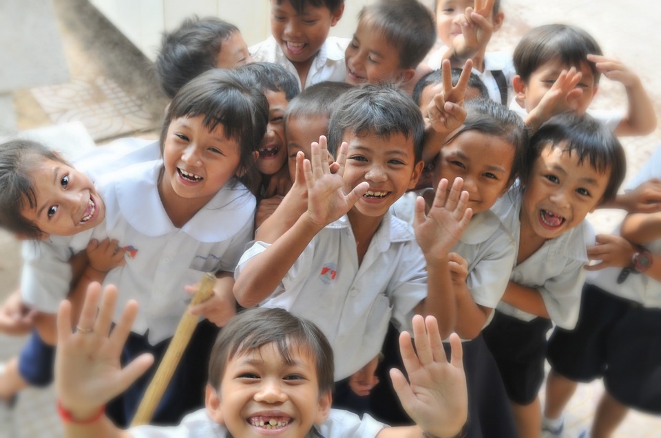 laughing children