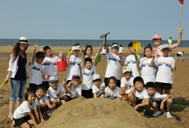 Sand sculpture day with my class at the beach