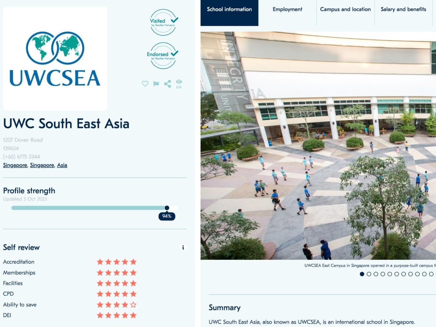 Comprehensive school database